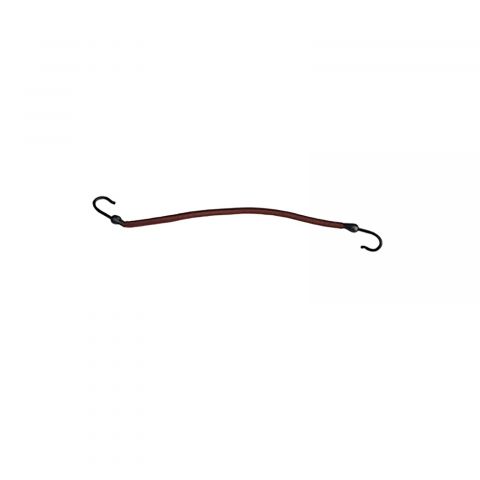 Sibel - Hair Rubber Bands with 2 Hooks - 12 Pieces - Brown