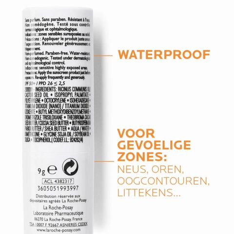 La Roche-Posay - Anthelios stick sensitive zone SPF50 - 9 ml
