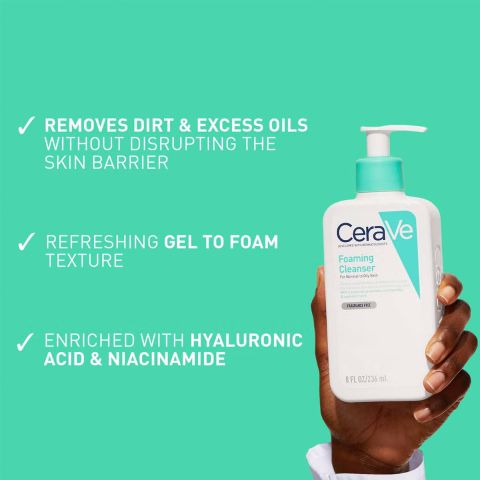 CeraVe - Foaming Cleanser with Niacinamide for Normal to Oily Skin - 236 ml 