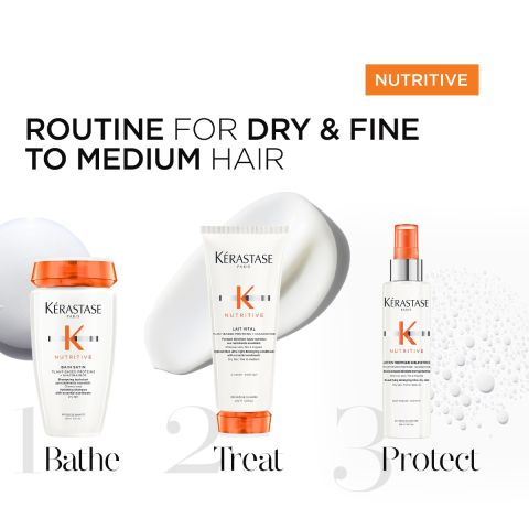 Kérastase - Nutritive Shampoo + Conditioner + Leave-in - Kit for Dry & Fine to Medium Hair