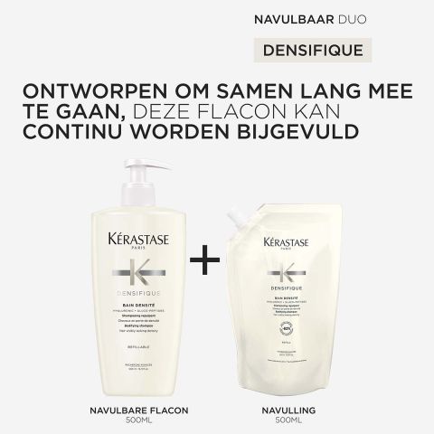 Kérastase - Densifique Bain Densité Shampoo 500 ml + Refill Shampoo 500 ml - Kit for Fuller Hair