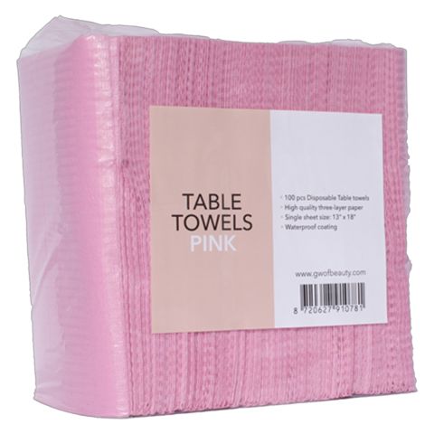 Nail Perfect - Table Towels Pink - 100 Pieces
