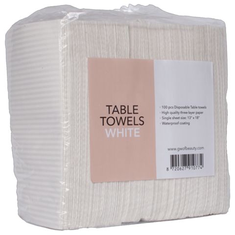 Nail Perfect - Table Towels White - 100 Pieces
