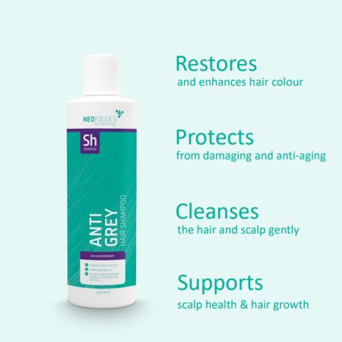 Neofollics - Anti Grey Shampoo reduces gray hair - 250 ml