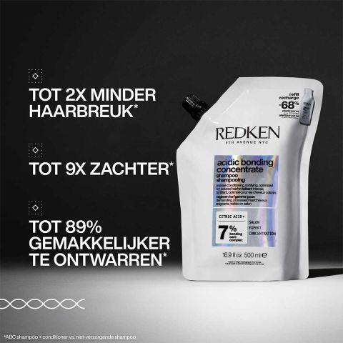 Redken - Acidic Bonding Concentrate Shampoo Refill Restores and Protects Damaged and Demanding Hair - 500 ml