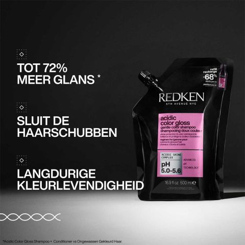 Redken - Acidic Color Gloss Shampoo 300 ml + Refill 500 ml - Kit