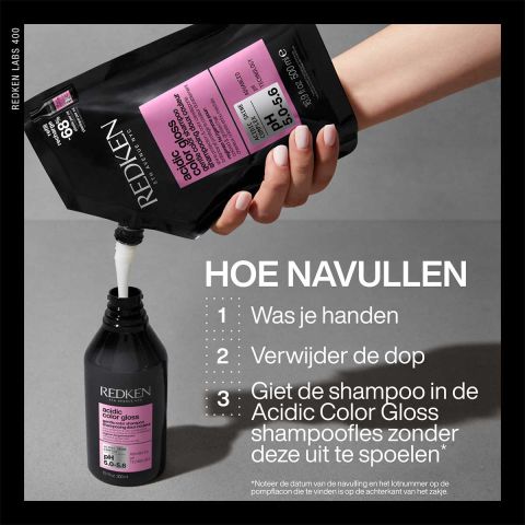 Redken - Acidic Color Gloss Shampoo 300 ml + Refill 500 ml - Kit