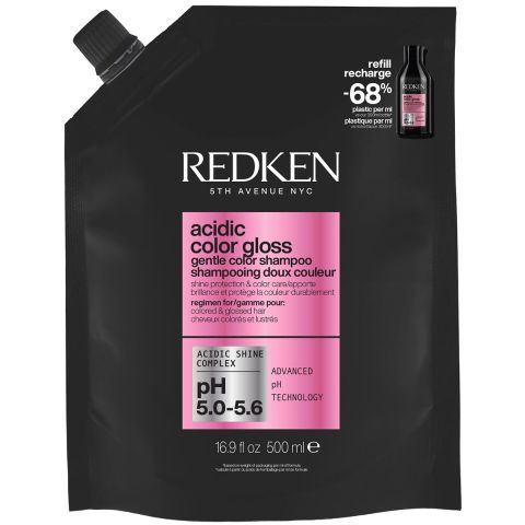 Redken - Acidic Color Gloss Shampoo Refill for Colored Hair Gives Shine and Protects Hair Color - 500 ml