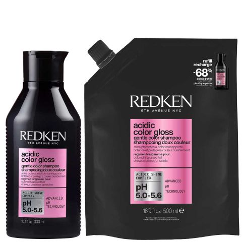 Redken - Acidic Color Gloss Shampoo 300 ml + Refill 500 ml - Kit