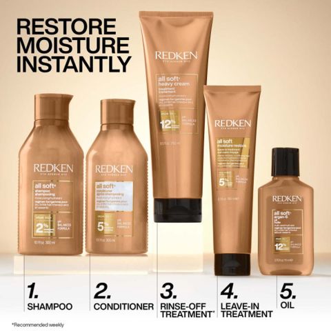 Redken - All Soft Shampoo 300 ml + Refill 500 ml + Conditioner 300 ml -. Kit