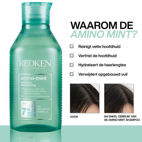 Redken - Amino Mint Shampoo for Oily Scalp - 300 ml