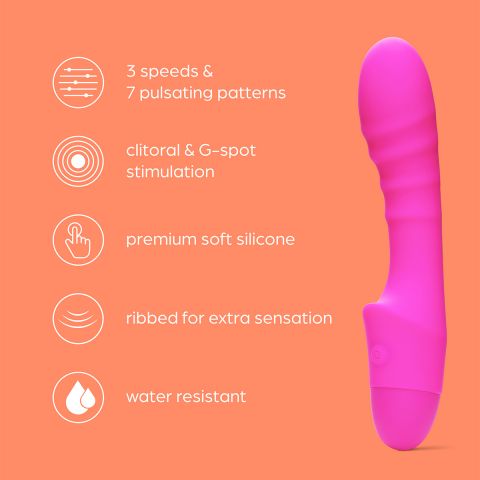So Divine - Pash Ribbed Vibrator - Pink