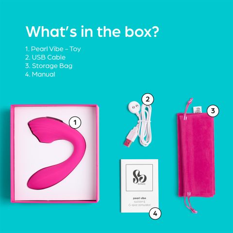 So Divine - Pearl Vibe G-Spot Air Pressure Viberator - Rose