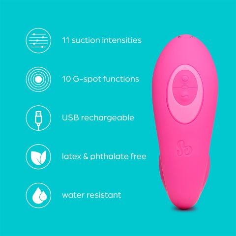 So Divine - Pearl Vibe G-Spot Air Pressure Viberator - Rose