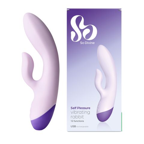 So Divine - Self Pleasure Rechargeable Rabbit Vibrator - Purple