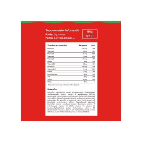 Veganboost - Kids Multivitamin Gummies Strawberry - 60 pieces.