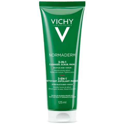 Vichy Normaderm 3-in-1 Cleanser Scrub Mask 125 ml
