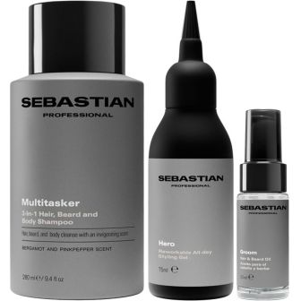 Sebastian 3 1 Multitasker, Styling Gel en baardolie voor Mannen Voordeelset