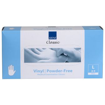 Abena - Vinyl Gloves - White - Powder-free - Size L - 100 Pieces