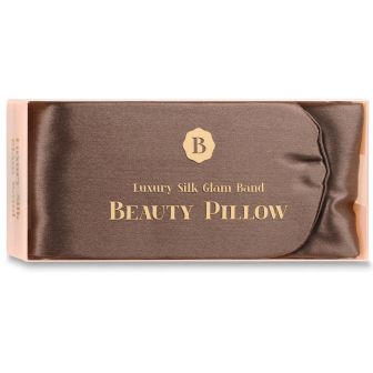 Beauty Pillow Luxury Silk Glam Band Brown