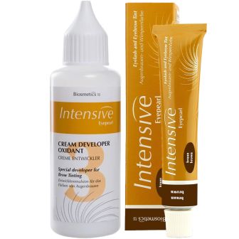 Biosmetics Intensive Eyelash Tint Brown & Cream Developer 3% Value Set