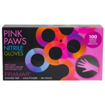 Framar - Pink Paws Nitrile Disposable Gloves Medium - 100 pcs