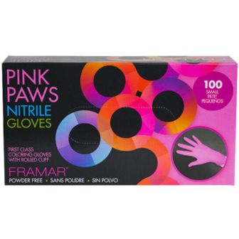 Framar – Pink Paws Nitrile Wegwerphandschoenen Small – 100 st