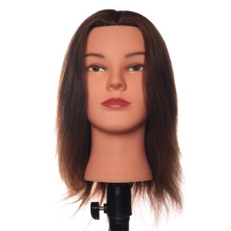 Heads-Up - Barber Head Connie - Brown Hair - 30 cm