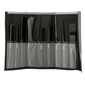 Jaguar - A-Line - Comb set incl. case - 9-piece - Black
