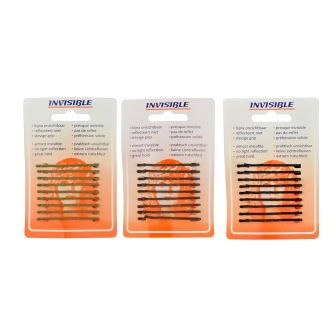 Invisible - Hair Slides - Short 50 mm - 9 Pieces