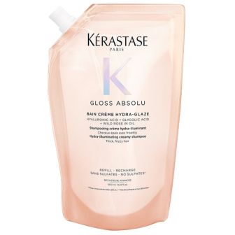 Kérastase Gloss Absolu Bain Riche Crème Hydra Glaze Refill Shampoo for Thick and Frizzy Hair 500 ml