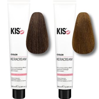 KIS Color KeraCream Color 5 N Lichtbruin & 7 N Middelblond Hair Colour