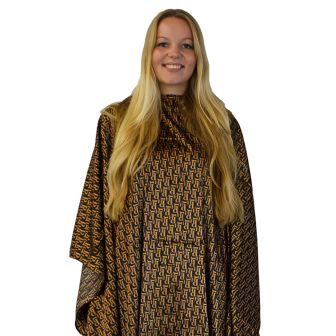 Nebur - Maxi Deluxe Cutting Cape - Black/Gold