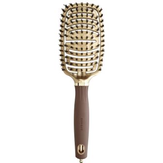 Olivia Garden - Expert Care Flex Boar & Nylon Brush, Gold & Brown