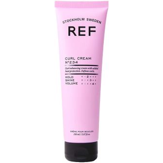 REF Curl Cream pakshot van roze tube met zwarte dop rechtop