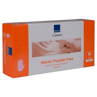 Abena Nitrile Gloves Pink Powder-Free Size M - 100 pieces