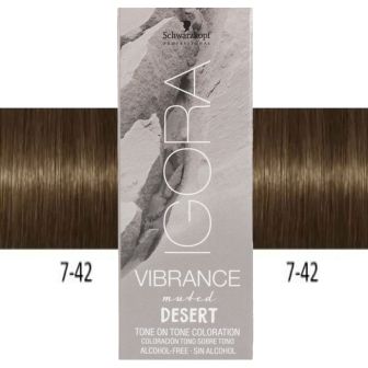 Schwarzkopf Igora Vibrance 7-42 Muted Desert 60ml tube packaging