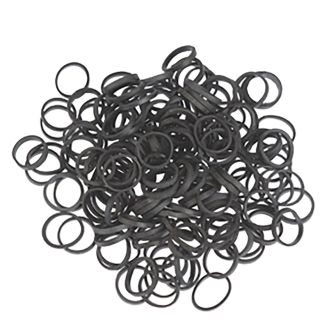 Sibel Mini Hair Elastics - Black - 500 pcs - 15 mm diameter