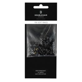 Balmain Rings Für Haarverlängerungen – Beige, 100 Stück, Mit Silikonschutz & 2 Einfädler, Für Doublehair