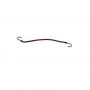 Sibel - Hair Rubber Bands with 2 Hooks - 12 Pieces - Brown