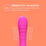 So Divine - Pash Ribbed Vibrator - Pink