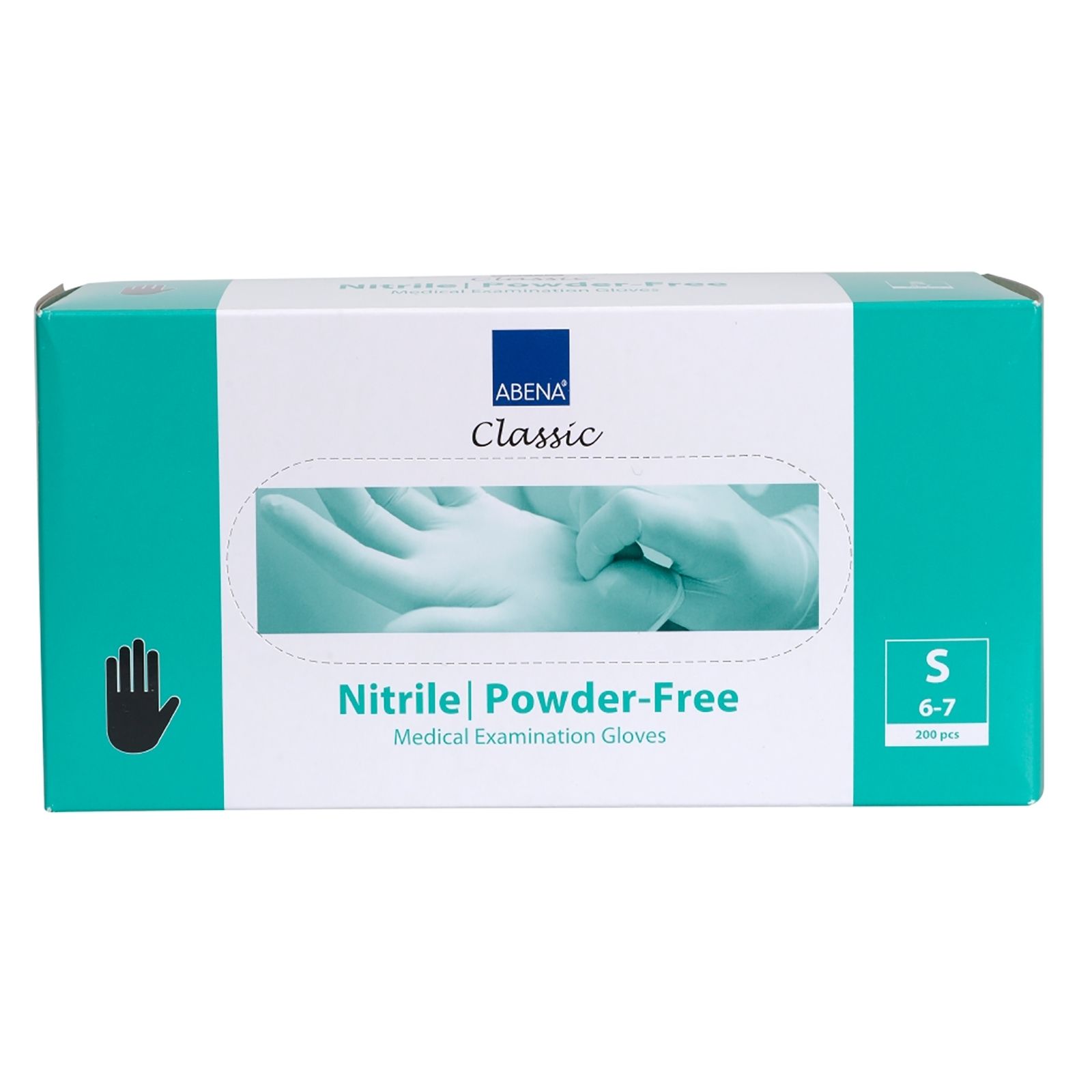 Abena Nitrile Gloves Black Powder Free Size S 100 Pieces