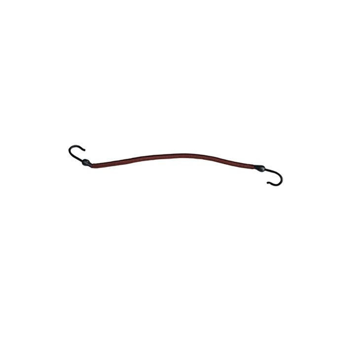 Sibel - Hair Rubber Bands with 2 Hooks - 12 Pieces - Brown