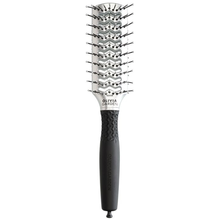 Olivia Garden - Style Tunnel Nylon Brush - Silver