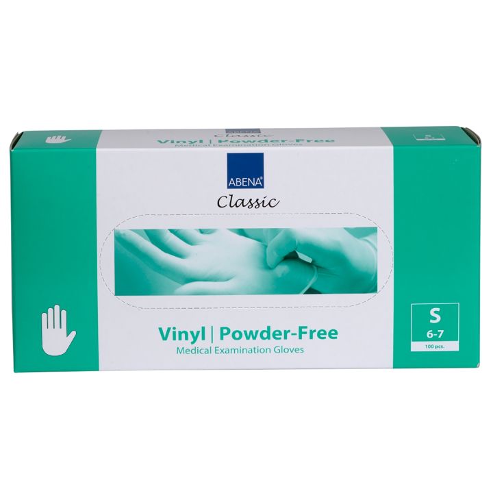 Abena - Vinyl Gloves - White - Powder-free - Size S - 100 Pieces