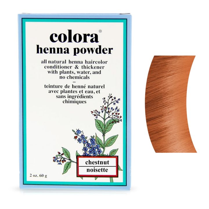Colora Henna - Coloring Powder - Chestnut - 60 gr