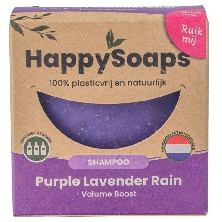HappySoaps Shampoo Bar Purple Lavender Rain 70 gr