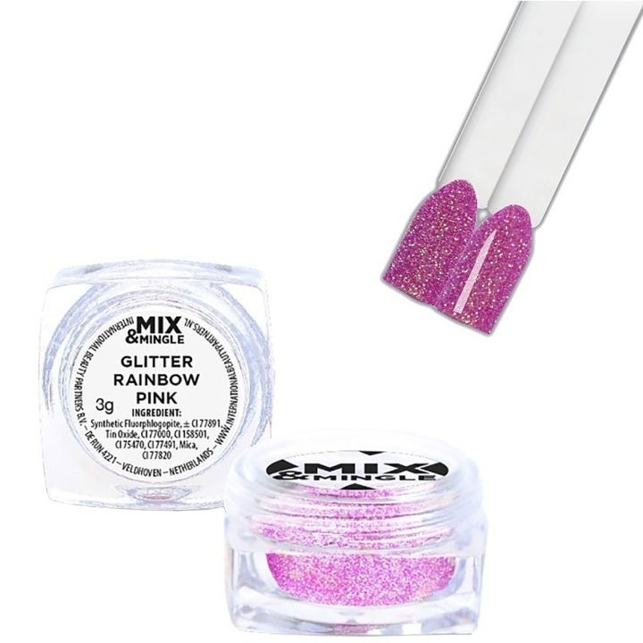 ibp - Mix & Mingle Glitter - Rainbow Pink - 3 gr