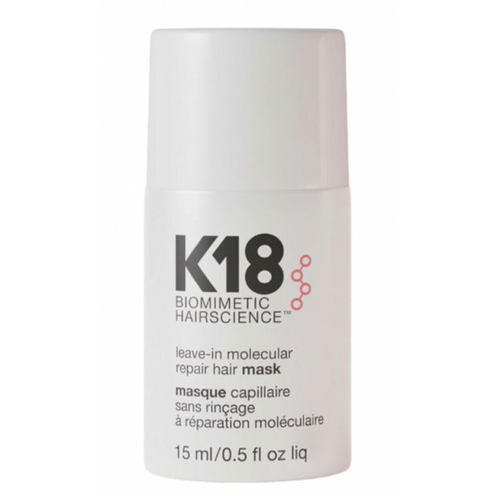 K18 Leave-In Molecular Repair Hair Mask 15 ml in wit flesje met witte dop
