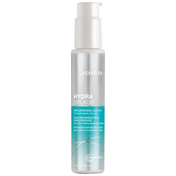 Joico Hydrasplash Replenishing Leave-In 100 ml pompflacon in zilver met turquoise etiket